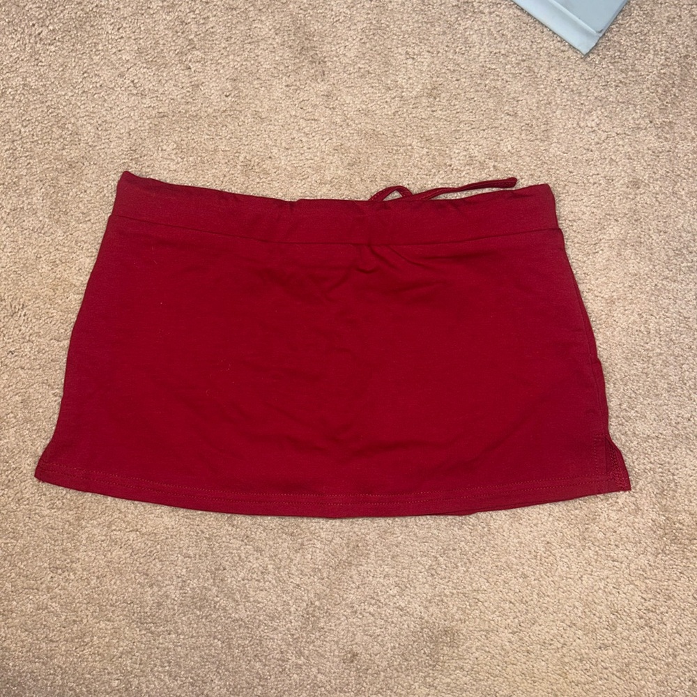 Red Micro Skort - Picture 2 of 5